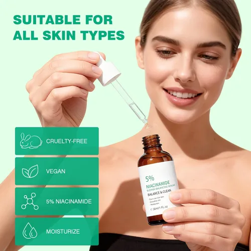 Miniatura 7 de Suero de niacinamida para la cara, hidrata el suero facial del cuidado de la piel para todo el tipo de piel 1.0 fl oz