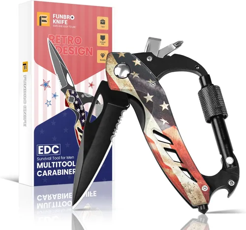 Miniatura 10 de FUNBRO Cuchillo multiherramienta (Rojo)