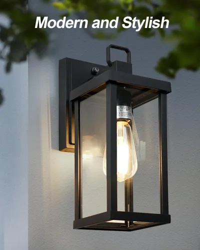 Miniatura 3 de LITFIT Iluminación exterior de 12.5 pulgadas del anochecer al amanecer, luces de garaje al aire libre para montaje en pared, luces de porche