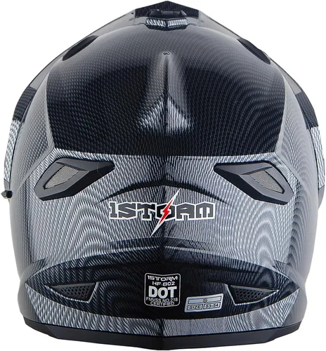 Miniatura 7 de 1Storm Dual Sport Motocross Off Road Casco de cara completa con visera doble: HF802
