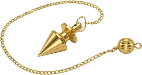 Miniatura 8 de Péndulo de cono de cobre de 12 facetas para curación de Reiki, radiestesia y equilibrio de chakras, herramienta de adivinación y meditación