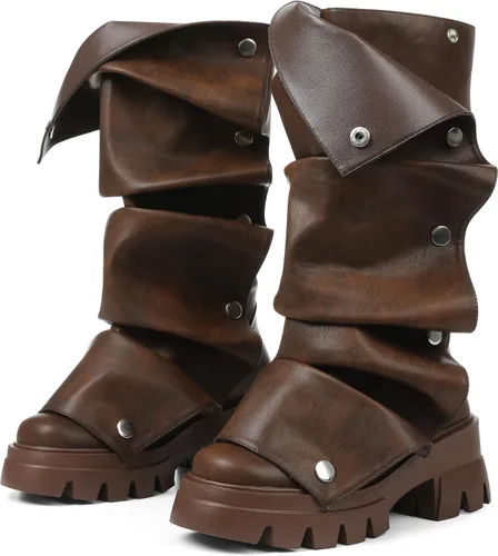 Miniatura 7 de VOMIRA - Botas holgadas para mujer con solapas plegables