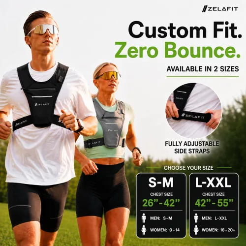 Miniatura 3 de ZelaFit™ Running Phone Holder Vest for Women & Men – Lightweight Running Gear and Everyday Running Essentials – Chest Rig Phone Holder for Running