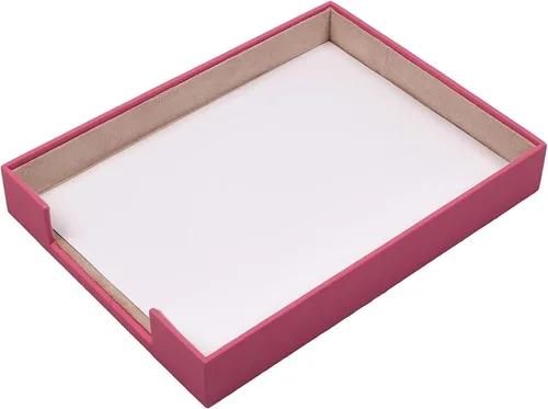 Miniatura 7 de Bandeja de cuero para documentos, organizador de escritorio, accesorios de oficina, accesorios de escritorio, suministros de oficina, organizador