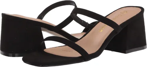 Miniatura 7 de ComeShun Sandalias de tacón bajo para mujer, con puntera abierta, puntera abierta, tacón de punta cuadrada