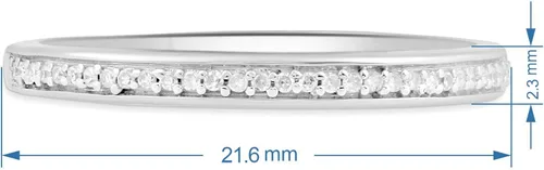 Miniatura 2 de Anillo de aniversario de boda en plata de ley y diamantes.