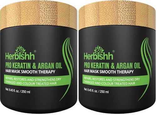 Miniatura 9 de Herbishh Mascarilla capilar de argán, acondicionador e hidratación profundos para un cabello de aspecto más saludable, 0.8 fl oz para cabello muy