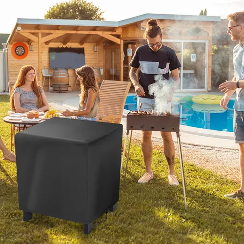 Miniatura 9 de Funda pequeña para mesa auxiliar de exterior, cubierta de mesa auxiliar de patio de 17 pulgadas para exteriores, funda impermeable para muebles