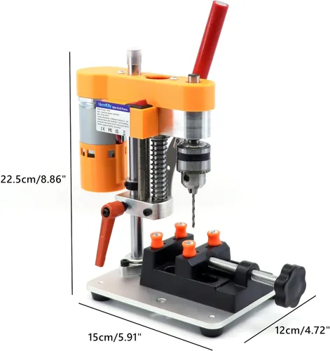 Miniatura 2 de Mini Prensa de Taladro de Precisión Máquina de Perforación de Sobremesa Eléctrica Portátil Perforadora de Mesa CNC Motor 795 Mandril B10 Metal