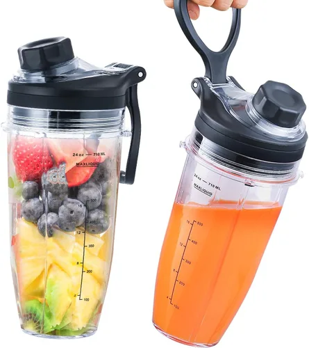 Miniatura 8 de Vaso de repuesto de 32 onzas para licuadora con tapa y sello para Nutri Ninja BL450 BL454 Bl455 BL456 BL480 BL481 BL482 BL490 BL640 BL642 BL682