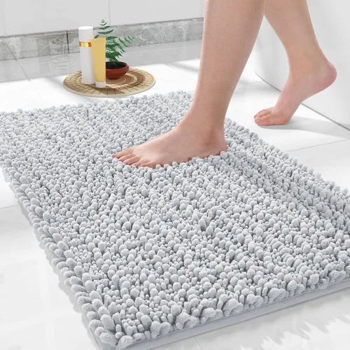 Miniatura 102 de Yimobra Alfombras de Baño Antideslizantes Lavables - Alfombra de Baño de Chenilla Ultra Suave Absorbente, Alfombra Peluda de Secado Rápido para Negro