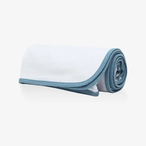 Miniatura 2 de Manta para bebé y recién nacido, 0 a 3 meses, regalo para bebé de cuarto de bebé, 48 x 48 pulgadas, 100% algodón, azul tranquilo con caja de regalo