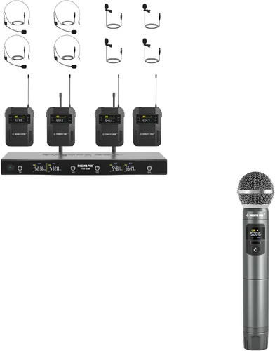 Phenyx Pro Sistema de micrófono inalámbrico PTU-5200-4B Bundle con micrófono inalámbrico PWH-4200