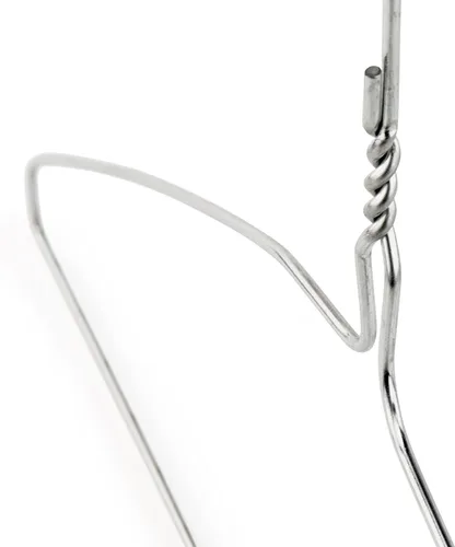 Miniatura 4 de HANGERWORLD Perchas de alambre de metal plateado de 16 pulgadas de calibre 13 para ropa (20 unidades)