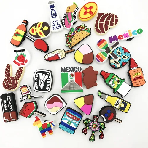 Miniatura 6 de yiagofy 30 dijes para zapatos de México para hombres y mujeres decoración de zapatos regalos de fiesta pulseras para adultos recuerdos de fiesta