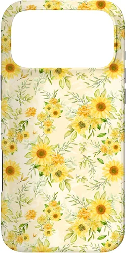 Miniatura 22 de Cute Sunflower Pattern Yellow Pastel Flower Case for iPhone 16