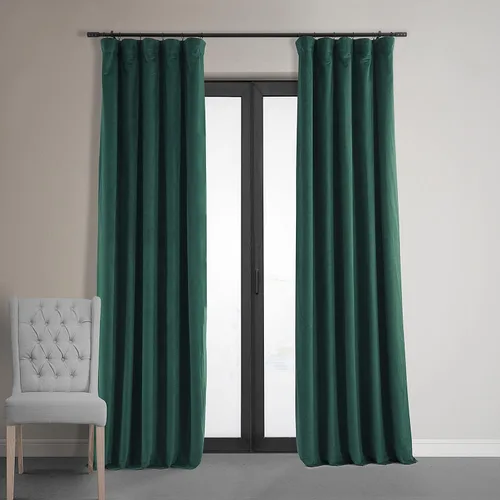 Miniatura 37 de HPD Half Price Drapes Cortinas Opacas Térmicas de Terciopelo Signature para Sala de Estar de 63 Pulgadas de Largo (1 Panel) con Bolsillo para Barra