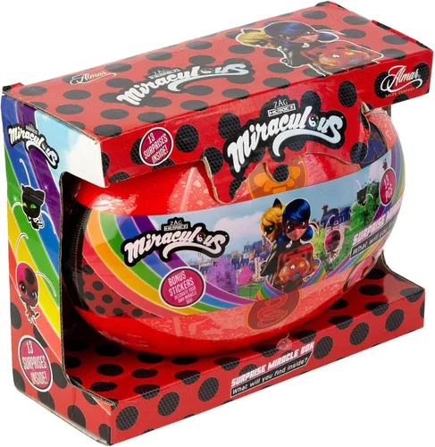 Miniatura 6 de Miraculous Caja de 13 piezas sorpresa milagrosa – Zag Heroez temática de mariquita y gato negro juguetes sorpresa con calcomanías para niños