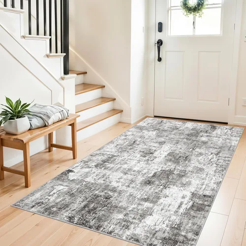 Miniatura 116 de Alfombra antideslizante lavable de 2 x 3 pies - Alfombra suave de pelo bajo para cocina, entrada y dormitorio - Tapete moderno para puerta