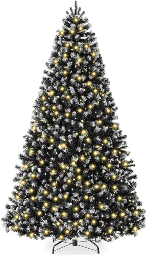 Miniatura 17 de Best Choice Products Artificial Frosted Christmas Tree, 7.5ft Premium Pre-Lit Realistic Spruce Holiday Décor w/Dense Branches, Metal Base – Blue