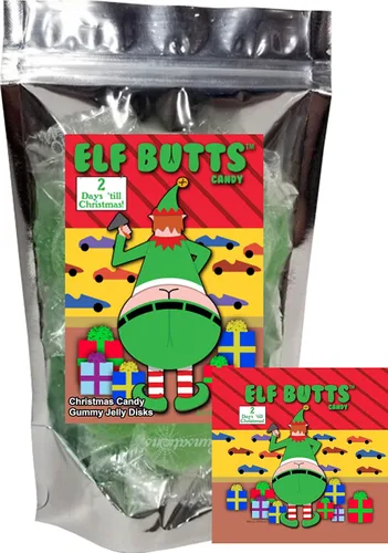 Miniatura 5 de Zombie Butts - Discos de gelatina con sabor a fruta de manzana verde, divertido y único regalo de broma de dulces de Halloween para cumpleaños