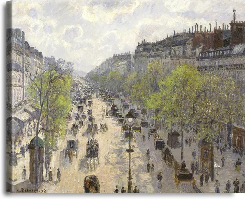 Miniatura 150 de A&T ARTWORK Campo de trigo con cipreses de Van Gogh Las reproducciones de arte clásico mundial, impresiones en lienzo giclée para decoración