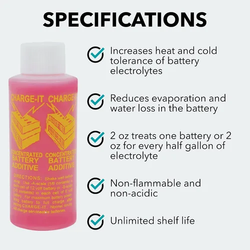 Miniatura 5 de Solder-It Charge-It Aditivo para Batería de Alta Resistencia Concentrado (60 ml), Desulfatador, Reactivador para Motocicleta, Carrito de Golf