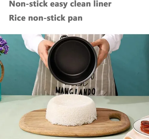 Miniatura 3 de Arrocera multifuncional, olla a presión automática pequeña para el hogar, olla de cocción lenta de acero inoxidable cepillado, olla con función