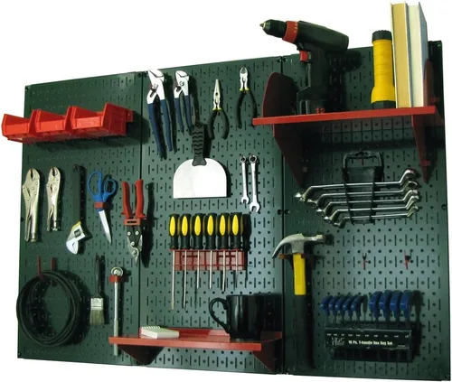 Miniatura 36 de Organizador de herramienta control de pared 30-wrk-400wb estándar panel perforado mesa de trabajo de metal, 30-WRK-400 BB Negro