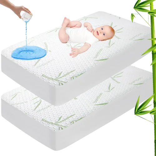 Miniatura 18 de Protector de Colchón Queen Impermeable Funda de Colchón Lavable de Rayón de Bambú Cubierta de Colchón Transpirable Silencioso Protector de Cama 5