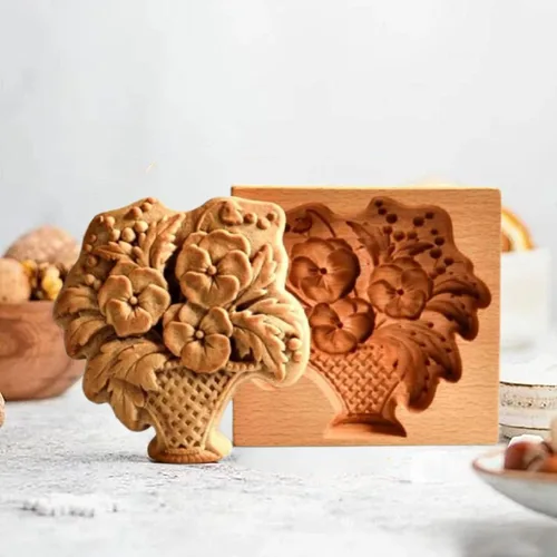 Miniatura 11 de Sello para galletas de búho 2 de madera - Molde tallado y prensa para pan de jengibre y galletas DIY (owl 2)