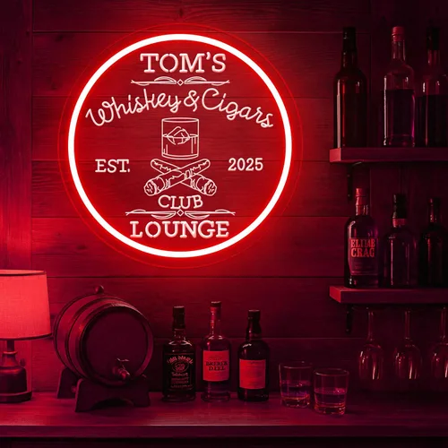 Miniatura 17 de Letrero de neón LED personalizado para bar en casa, letrero de neón para bar personalizado con control remoto de temporización para decoración