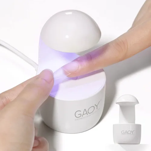 Miniatura 7 de GAOY Mini luz UV para uñas de gel, pequeña luz de curado, lámpara LED de cáscara de huevo, secado rápido, rosa