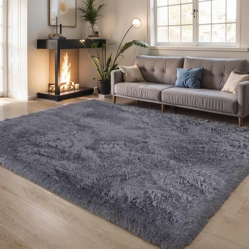Miniatura 42 de KCHOWUA Alfombras Esponjosas y Peludas de Unicornio para Dormitorio de Niñas, 3x5 pies Lavable Antideslizante Alfombra de Área Shag Peluda para Sala