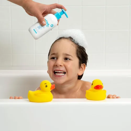 Miniatura 7 de Bliss Champú para bebés y gel de baño, 2 en 1 de primera calidad para bebés, niños pequeños y niños, sin perfume e hipoalergénico - Jabón suave