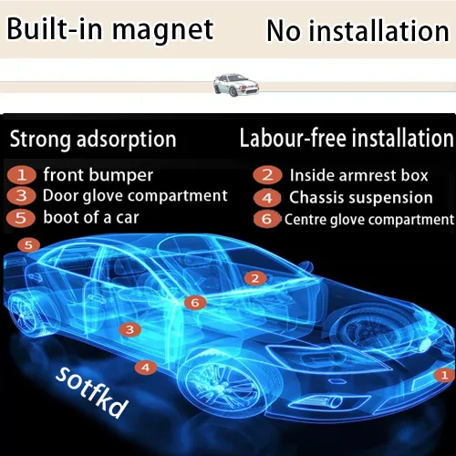 Miniatura 2 de Paquete de 2 rastreadores GPS sin suscripción para vehículos, dispositivo de seguimiento de automóvil oculto, dispositivo rastreador para vehículos