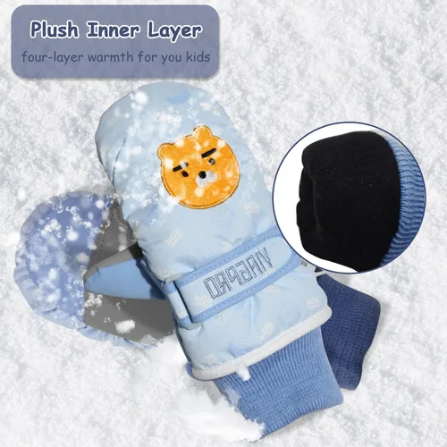 Miniatura 43 de Guantes de nieve para hombre y mujer, impermeables, para invierno, cálidos, para esquí, snowboard, guantes para mujer