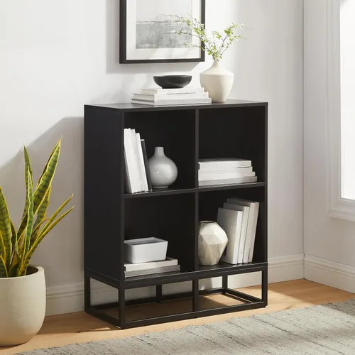 Miniatura 9 de Crosley Furniture Enzo - Estantería de almacenamiento para discos de vinilo y soporte para jugadores, color negro