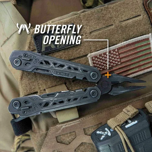 Miniatura 2 de Gerber Gear Truss Multiherramienta, regalos para hombres, alicates de punta de aguja EDC 17 en 1, incluye cuchillo de bolsillo, destornillador