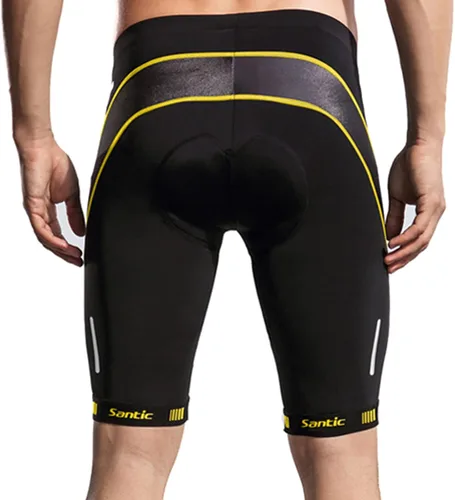 Miniatura 7 de Santic Pantalones cortos de ciclismo para hombre, pantalones cortos de ciclismo acolchados para hombre, pantalones cortos de ciclismo transpirables
