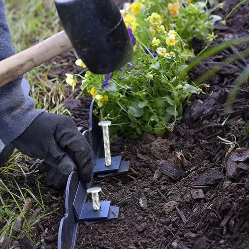 Miniatura 5 de Estacas de jardín galvanizadas de 12 pulgadas, estacas de anclaje de metal para bordes de paisaje, estaca de anclaje de paisaje para césped