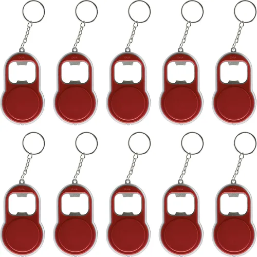Miniatura 16 de DISCOUNT PROMOS Abrebotellas personalizado y llaveros LED, juego de 10/50/100, paquete personalizado a granel, perfecto para ferias, recuerdos
