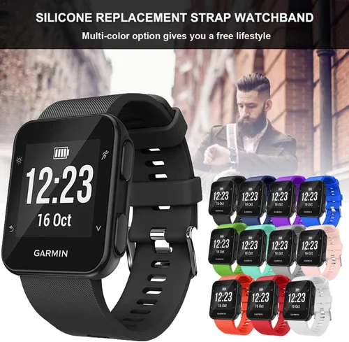 Miniatura 7 de GVFM banda compatible con Garmin Forerunner 35, silicona suave correa de repuesto para reloj inteligente Garmin Forerunner 35, se ajusta a muñeca