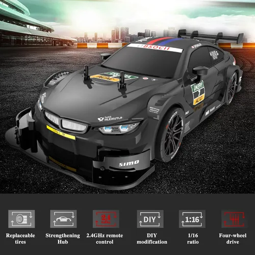 Miniatura 2 de GoolRC Coche de Deriva RC, Escala 1:16 4WD 40KM/H Coche de Carreras RC de Alta Velocidad, 2.4GHz Eléctrico Deportivo de Deriva con Faro, Neumáticos
