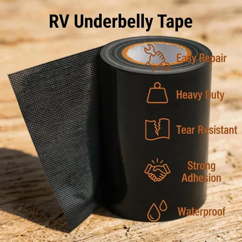 Miniatura 2 de Cinta para Bajo de RV Cinta para Remolque de Viaje de Autocaravana Cinta para Reparación del Vientre de Casa Móvil Cinta Adhesiva Fuerte Impermeable