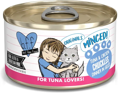 Miniatura 29 de Weruva BFF - Comida húmeda natural picada para gatos, atún y tilapia en pareja en gelatina, lata de 3 oz, paquete de 24