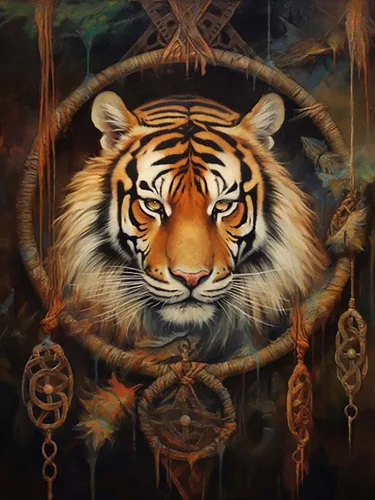 Miniatura 8 de Reofrey Kits de arte de diamantes de bricolaje para adultos, tigre, animal de taladro completo, kit de pintura de diamantes de imitación redondos