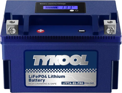 Miniatura 13 de TYKOOL YTX4L-BS-Pro Batería de litio de alto rendimiento para motocicleta, 180CCA 12.8V 3Ah LiFePO4, batería para deportes de motor, con BMS