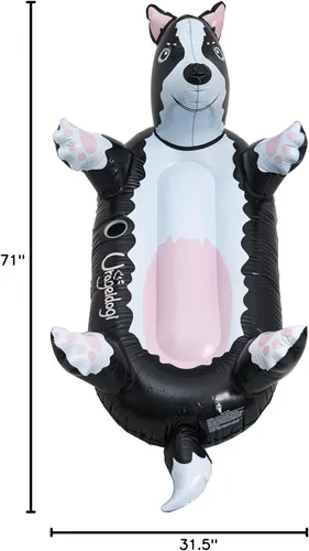 Miniatura 10 de Flotador inflable de verano para perros negros, para adolescentes, adultos y mascotas