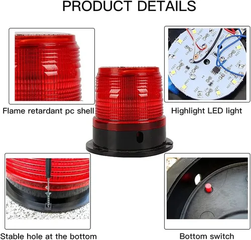 Miniatura 3 de DYK&NX Luz LED de ancla de navegación marina para yate con carga solar, material PC, impermeable y a prueba de polvo para luces de proa y popa